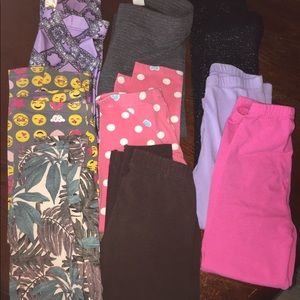 9 pairs of 5t. Leggings. Smoke free